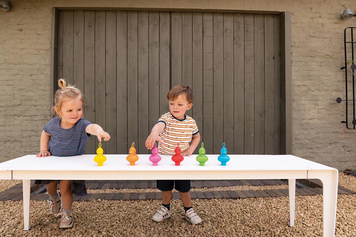 Set Of 6 Fishing Ducks - Rainbow