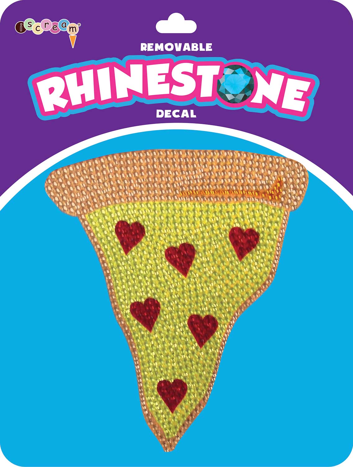 Pizza Slice Large Rhinestone Decal