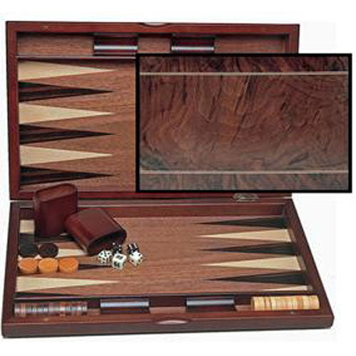 Wood Inlay Backgammon 19"