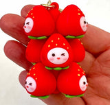 Strawberry Family Key Charm 