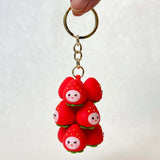 Strawberry Family Key Charm 