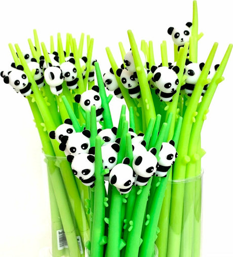 22389 Panda Bamboo Wiggle Gel Pen-0.5Mm Ultra Fine Black Gel Ink.