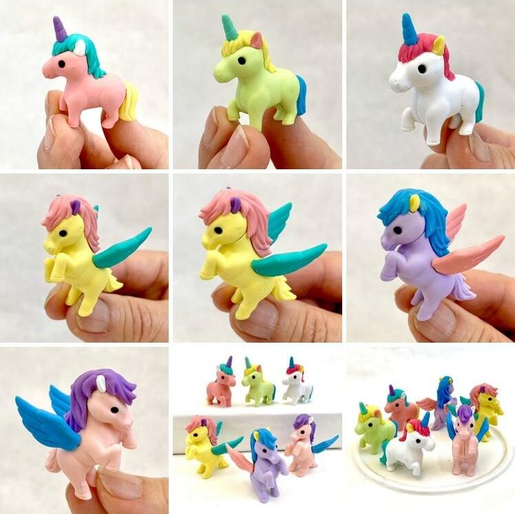 Unicorn Erasers-6 Colors-30