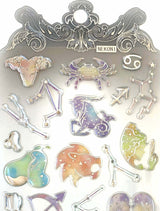 Zodiac Astrology Crystal Gel Sticker