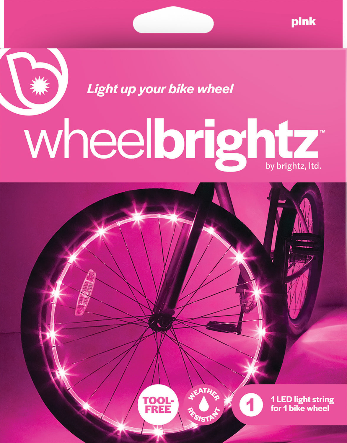 Wheelbrightz Pink Led Bicycle Wheel Light