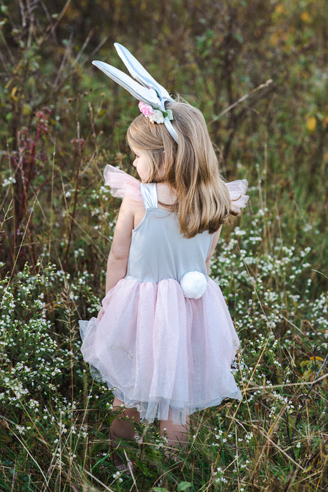 Woodland Bunny Dress & Headpiece (size 3-4)