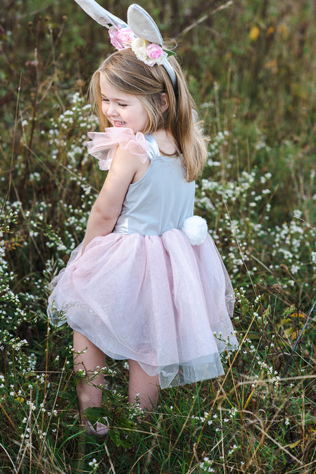 Woodland Bunny Dress & Headpiece (size 5-6)