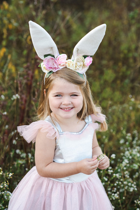 Woodland Bunny Dress & Headpiece (size 5-6)