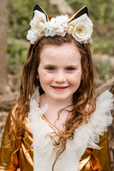 Woodland Fox Dress With Headpiece (Size 3-4)