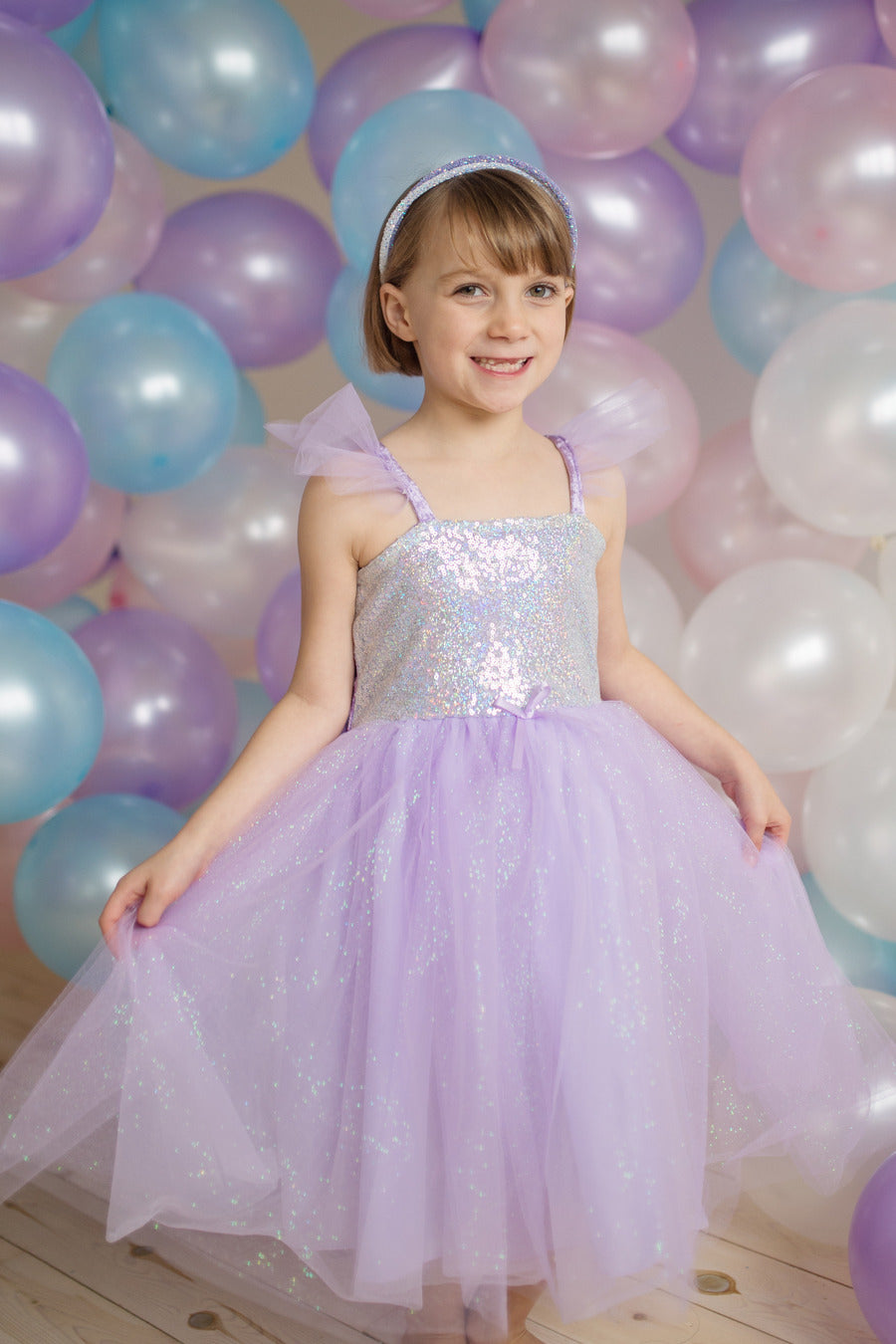 Lilac Sequins Princess Dress (Size 5-6)