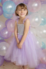 Lilac Sequins Princess Dress (Size 5-6)