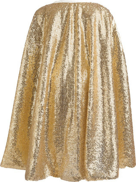 Gracious Gold Sequins Cape  (Size 5-6)