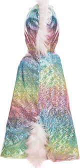 Rainbow Reversible Unicorn Dragon Cape (size 3-4)