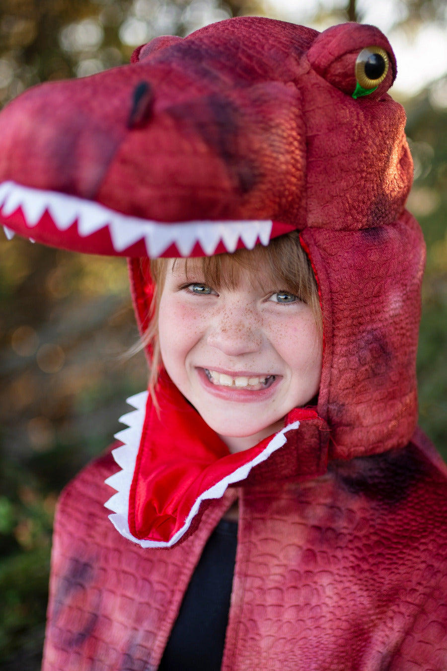 Grandasaurus T-Rex Cape w/Claws, Red/Black (Size 4-6)