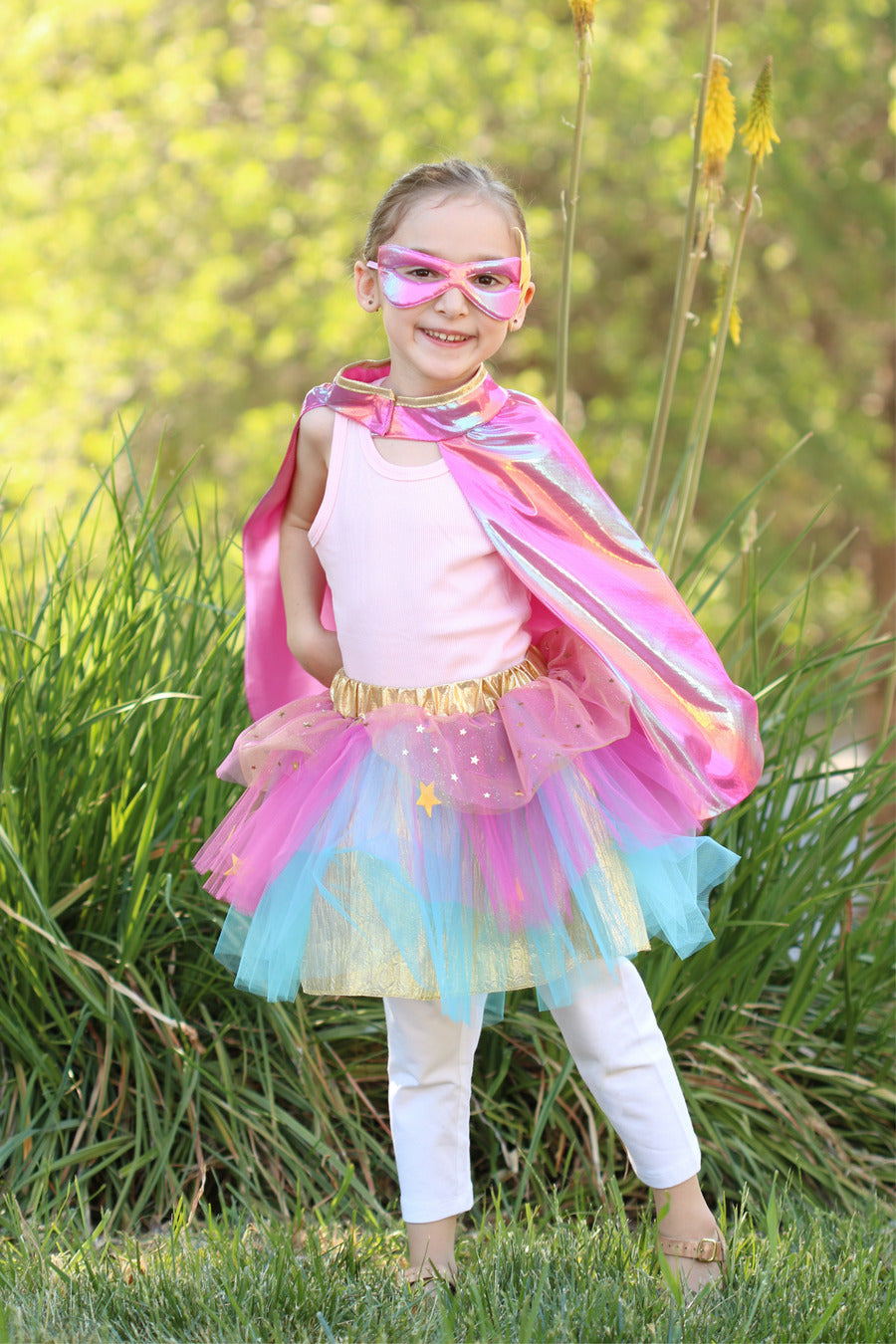 Super-duper Tutu/Cape/Mask, Pink & Gold