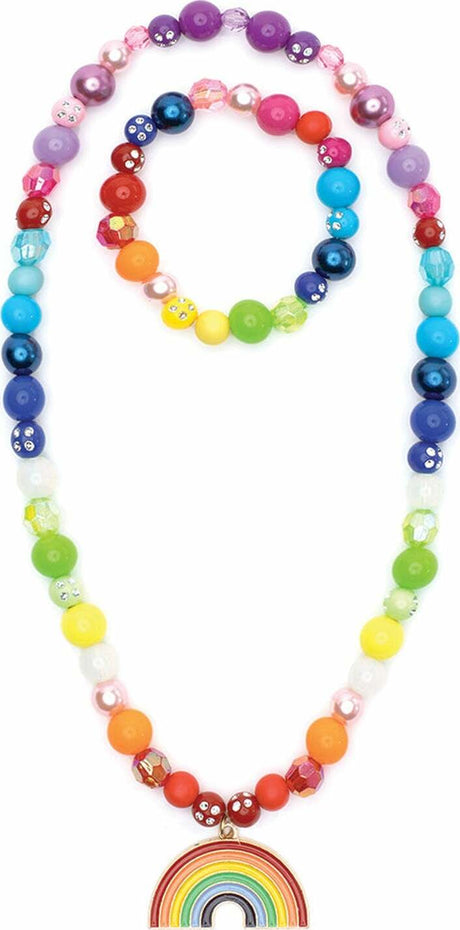 Double Rainbow Necklace & Bracelet Set