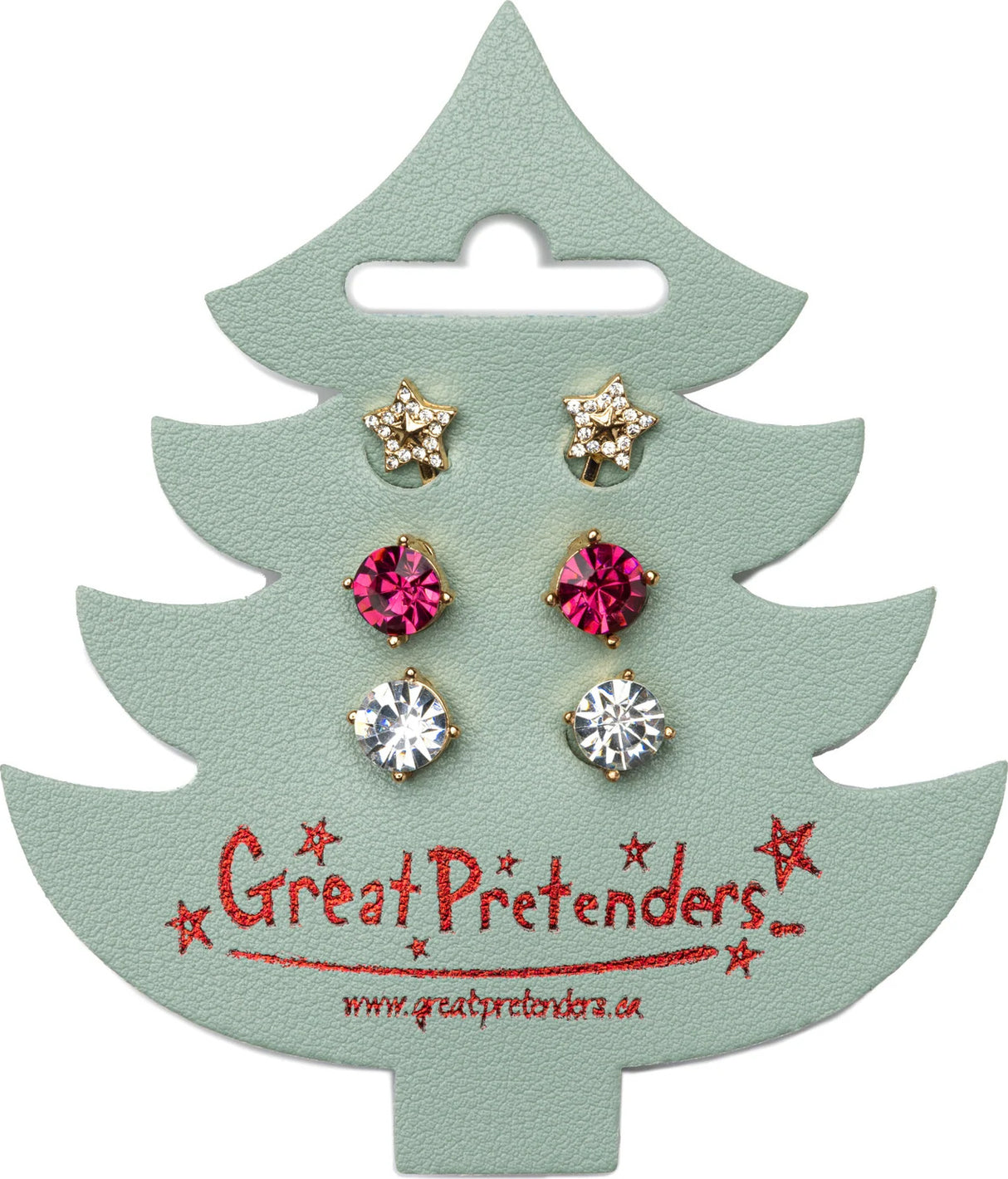 Holiday Tree Clip on Earrings (3 sets)