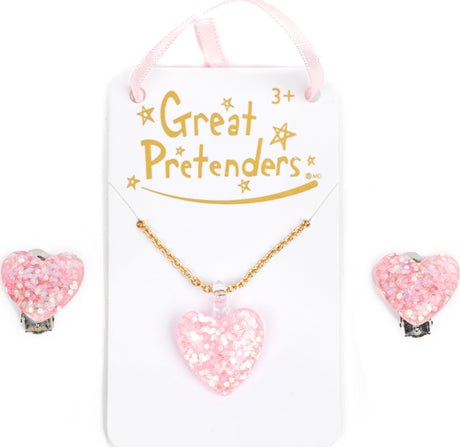 Boutique Glitter Heart Necklace (assorted)