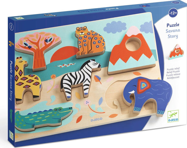 DJECO Savana Story Wooden Puzzle