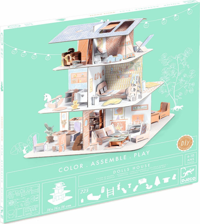 DIY Color Assemble Play Craft Kit: Doll House