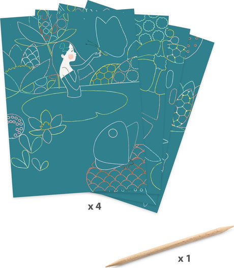 DJECO The Pond Scratch Cards Activity