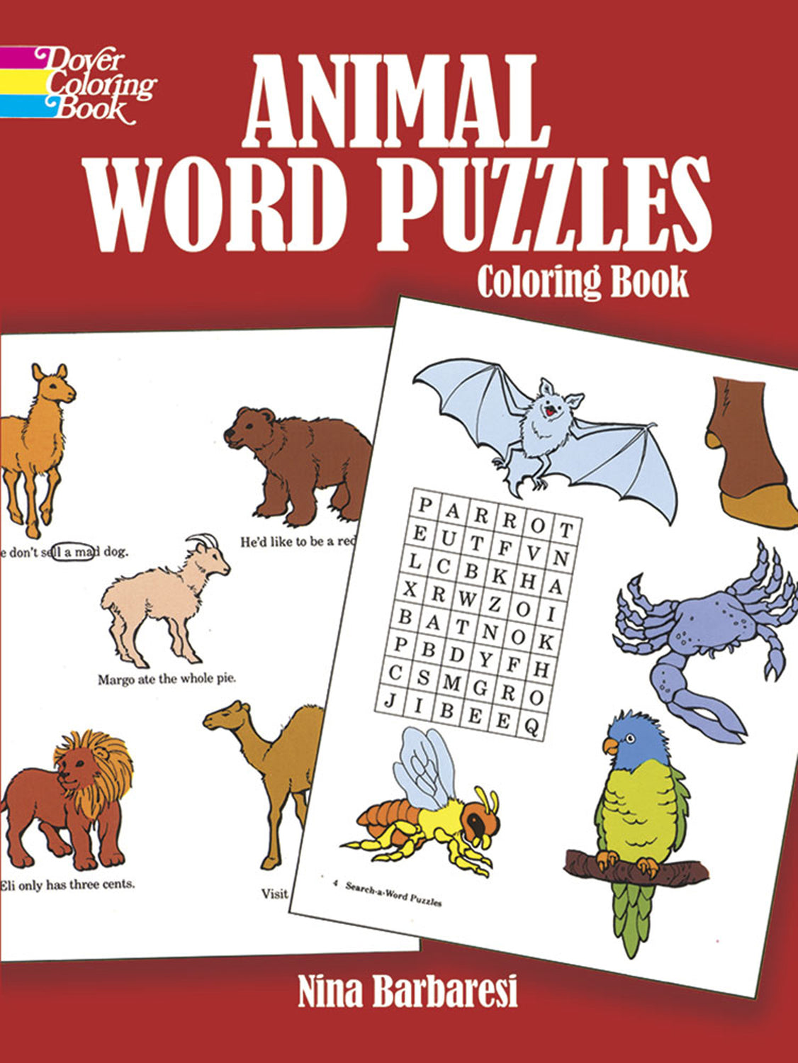 Animal Word Puzzles Coloring Book