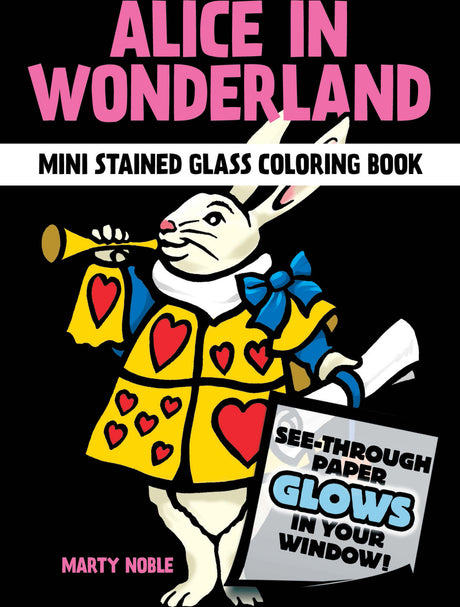 Alice in Wonderland Mini Stained Glass Coloring Book