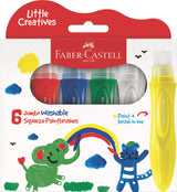 Little Creatives 6 Jumbo Washable Squeeze Paintbrushes