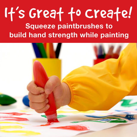 Little Creatives 6 Jumbo Washable Squeeze Paintbrushes