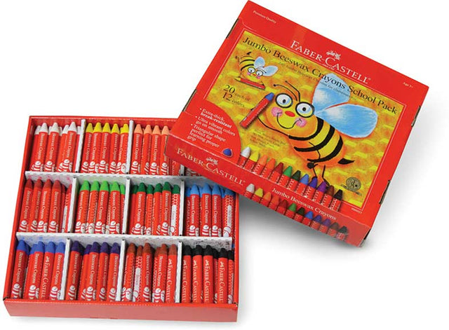 240ct Jumbo Beeswax Crayons School Pack (20 sets of 12 colors)