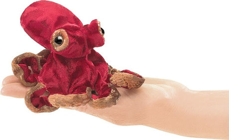 Mini Red Octopus Finger Puppet