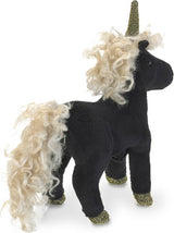 Mini Black Unicorn Finger Puppet