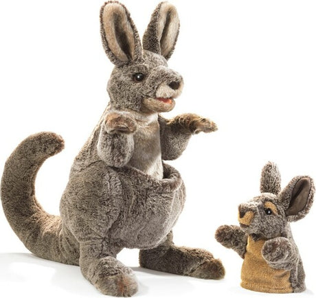 Kangaroo with Joey Hand Puppet