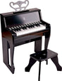 Learn With Lights Black Piano with Stool