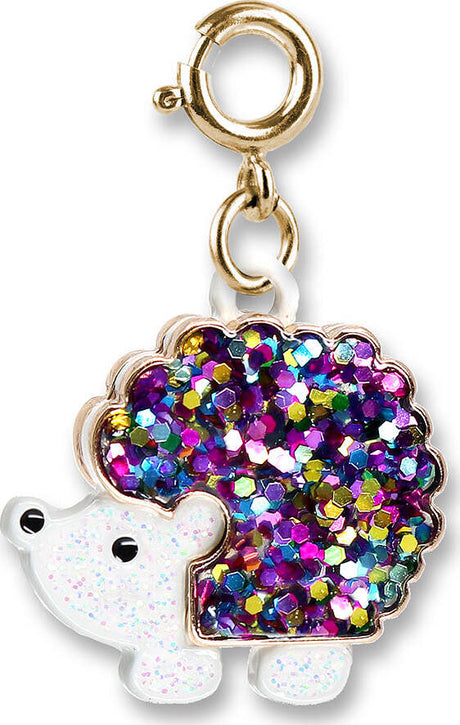 Gold Glitter Hedgehog Charm