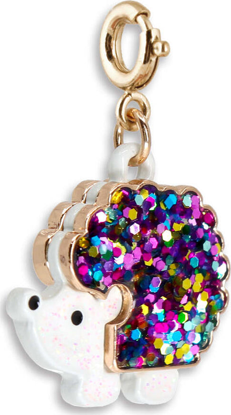 Gold Glitter Hedgehog Charm