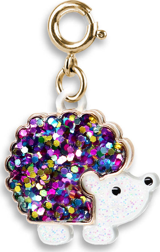 Gold Glitter Hedgehog Charm