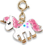 Gold Glitter Unicorn Charm