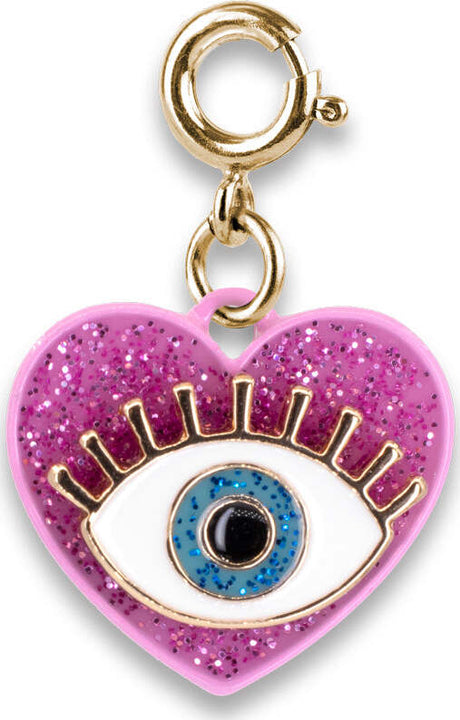 Gold Glitter Lucky Eye Charm