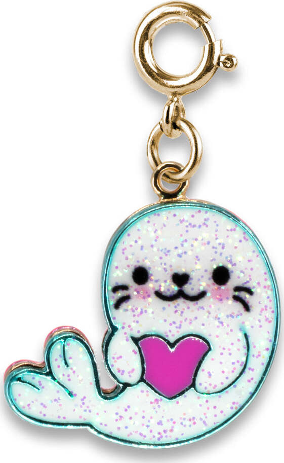 Gold Glitter Seal Charm