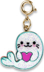 Gold Glitter Seal Charm