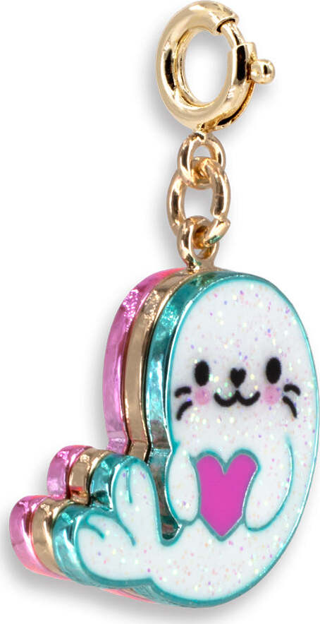 Gold Glitter Seal Charm