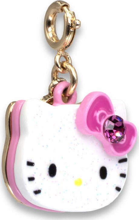 Gold Glitter Hello Kitty Charm