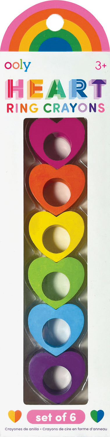 Heart Ring Crayons - Set of 6