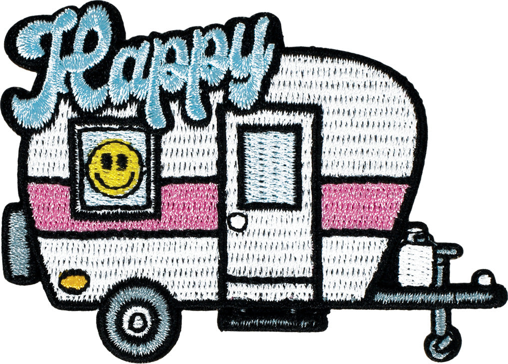 Happy Camper Embroidered Sticker Patch