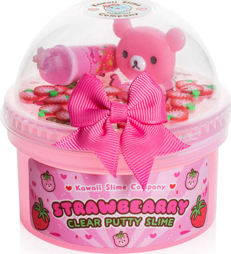 Straw-Bearry Putty Clear Slime