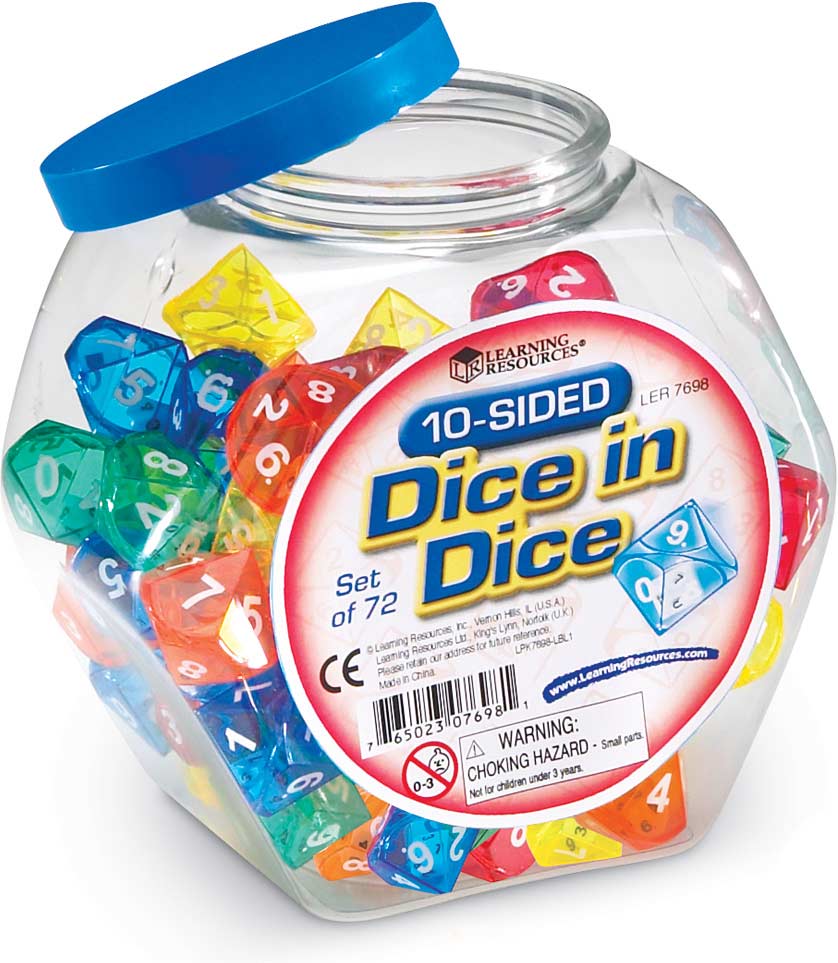 10-sided Dice In Dice Set of 72