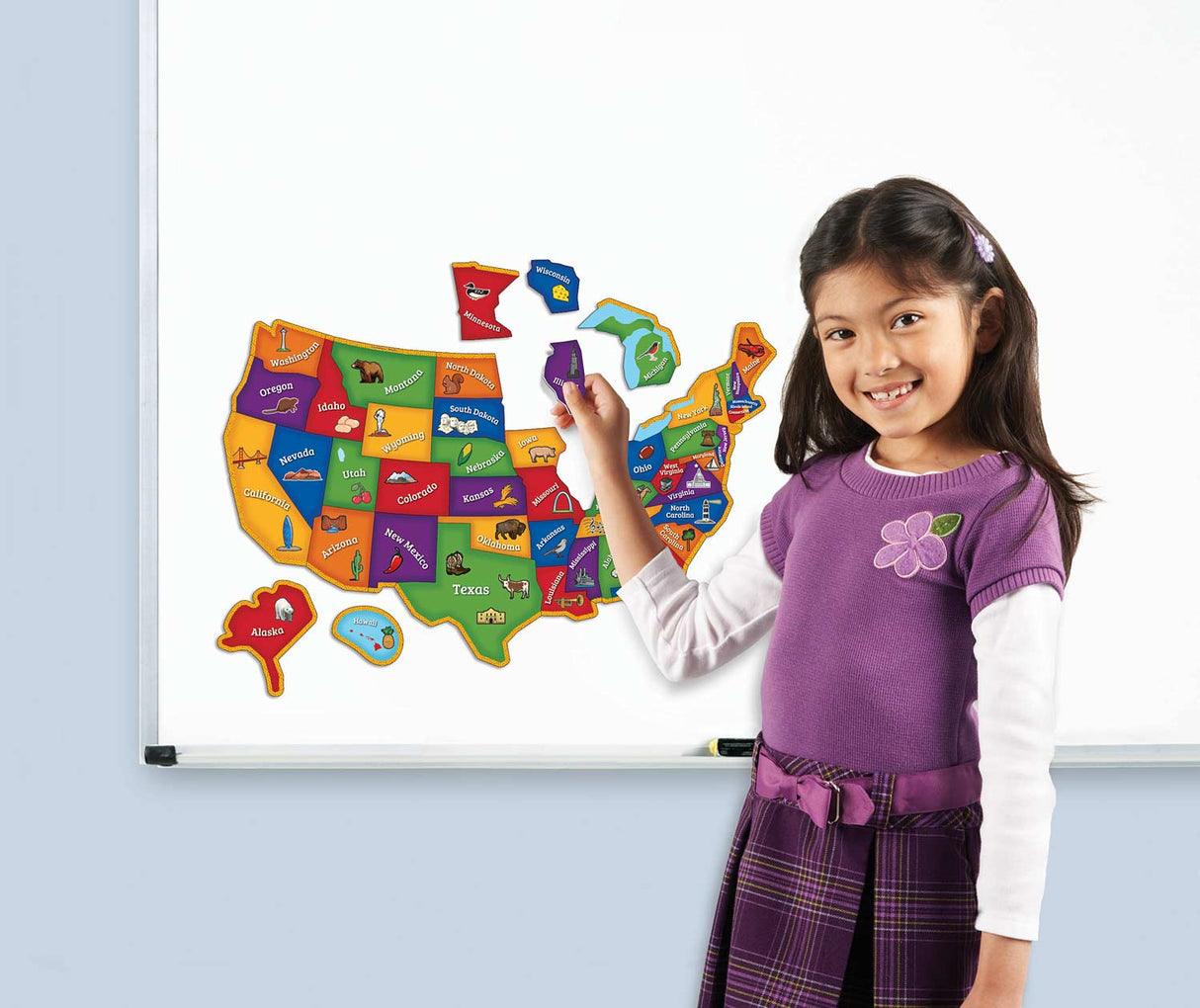 Magnetic U.S. Map Puzzle (44 pieces)