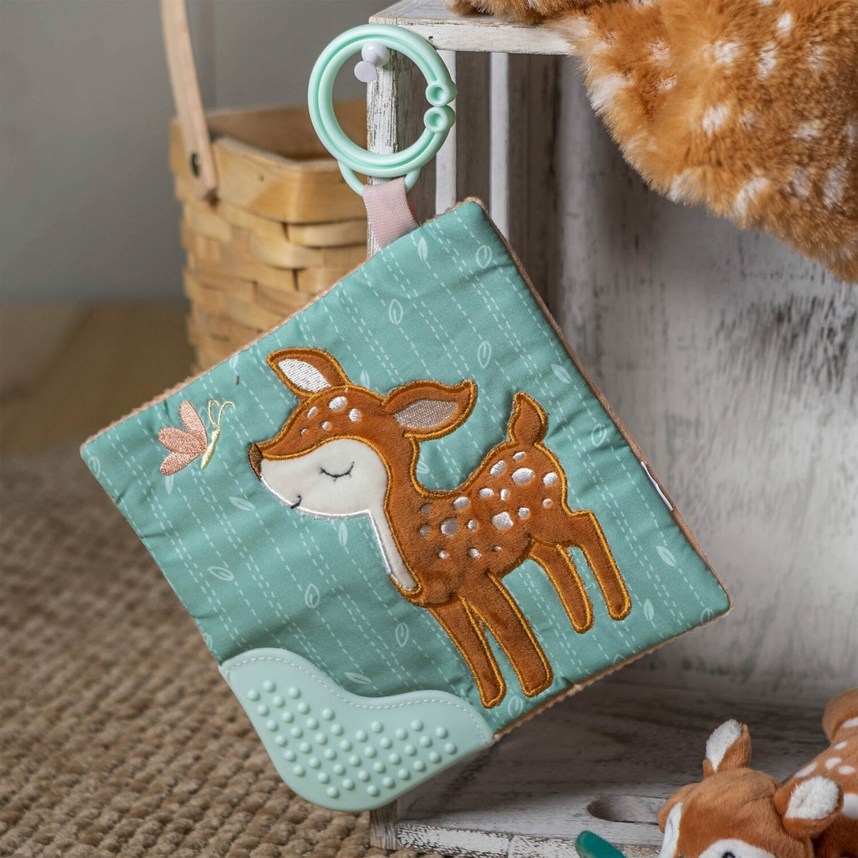 Amber Fawn Crinkle Teether - 6x6"