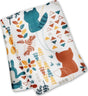 Leika Cotton Swaddle - Fox & Raccoon - 47x47"